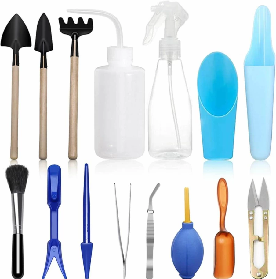 SONGZIMING 15-Piece Succulent Tools Set for Miniature Gardening - Mini Planting & Watering Kit for Plant Care